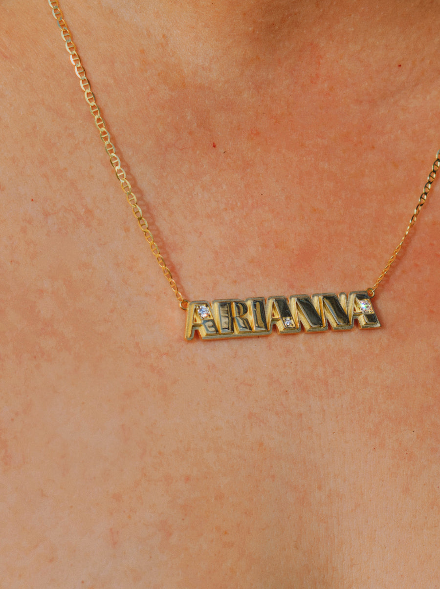 Lindblade Street (The Diamond Nameplate Necklace)