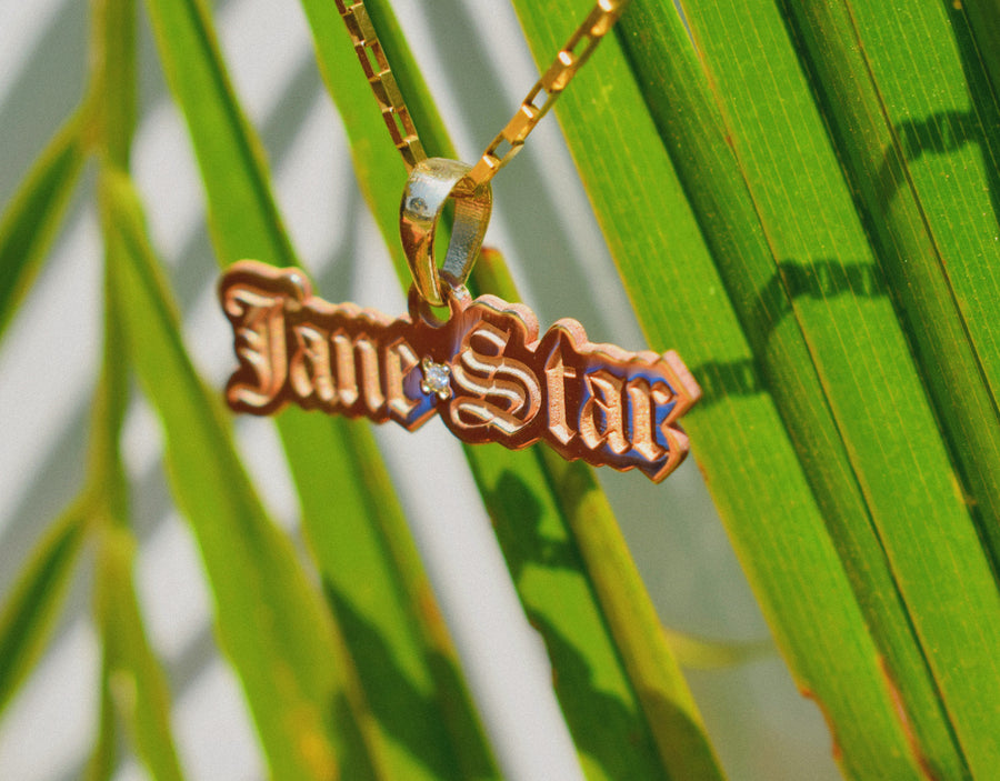 Alexandra Drive (The Custom Bubble Diamond Nameplate)