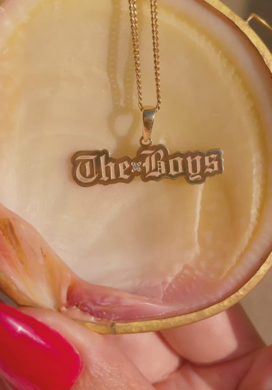 Alexandra Drive (The Custom Bubble Diamond Nameplate)